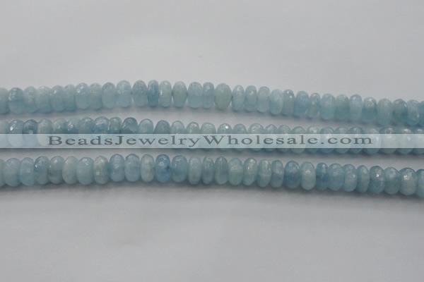 CAQ82 15.5 inches 5*9mm faceted rondelle AA grade aquamarine beads