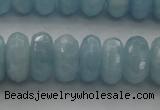 CAQ83 15.5 inches 6*11mm faceted rondelle AA grade aquamarine beads