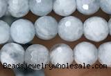 CAQ848 15.5 inches 6mm faceted round aquamarine beads wholesale