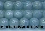 CAQ865 15.5 inches 6mm round aquamarine gemstone beads wholesale