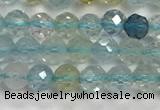 CAQ883 15.5 inches 3.5mm faceted round tiny aquamarine beads