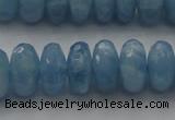 CAQ89 15.5 inches 5*11mm faceted rondelle AA grade aquamarine beads