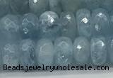 CAQ892 15.5 inches 5*8mm faceted rondelle aquamarine beads