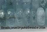 CAQ894 15.5 inches 5*12mm faceted rondelle aquamarine beads