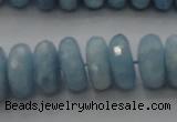 CAQ90 15.5 inches 6*13mm faceted rondelle AA grade aquamarine beads