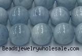 CAQ906 15.5 inches 6mm round aquamarine gemstone beads