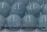 CAQ908 15.5 inches 10mm round aquamarine gemstone beads