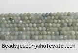 CAQ911 15.5 inches 6mm faceted round aquamarine beads wholesale