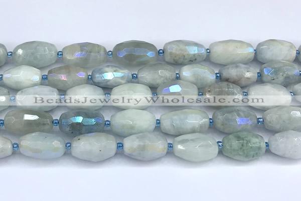 CAQ964 15 inches 12*18mm - 13*21mm faceted nuggets AB-color aquamarine beads