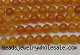 CAR101 15.5 inches 4mm round natural amber beads