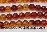 CAR112 15.5 inches 5mm round natural amber beads