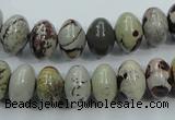 CAR14 15.5 inches 8*12mm rondelle artistic jasper beads wholesale