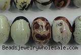 CAR18 15.5 inches 13*18mm rondelle artistic jasper beads wholesale