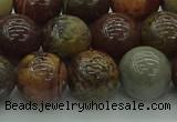 CAR354 15.5 inches 12mm round red artistic jasper beads wholesale