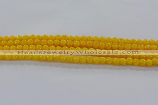 CAR401 15.5 inches 6mm round synthetic amber beads wholesale