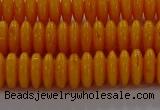 CAR409 15.5 inches 3*8mm rondelle synthetic amber beads wholesale