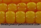 CAR412 15.5 inches 9*11mm drum synthetic amber beads wholesale