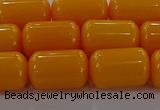 CAR414 15.5 inches 10*15mm tube synthetic amber beads wholesale