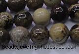 CAR52 15.5 inches 8mm round yellow artistic jasper beads