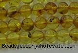 CAR521 15.5 inches 5mm - 6mm round natural amber beads wholesale