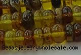 CAR539 15.5 inches 6*10mm rondelle natural amber beads wholesale