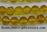 CAR551 15.5 inches 6mm - 7mm round natural amber beads wholesale