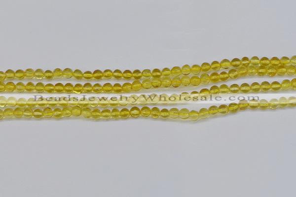 CAR558 15.5 inches 4mm - 4.5mm round natural amber beads wholesale