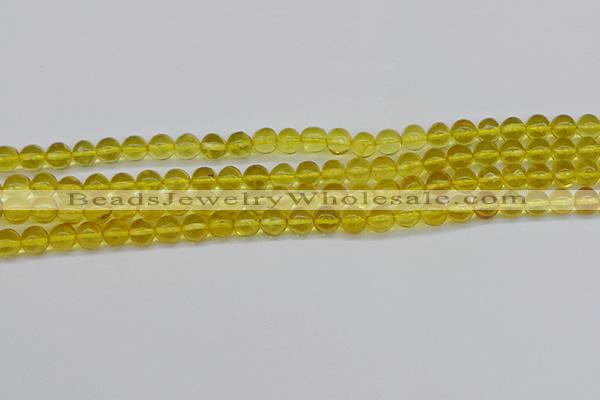 CAR559 15.5 inches 6mm - 6.5mm round natural amber beads wholesale