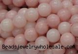 CAS05 15.5 inches 10mm round pink angel skin gemstone beads