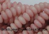 CAS09 15.5 inches 5*10mm rondelle pink angel skin gemstone beads