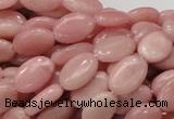 CAS19 15.5 inches 8*12mm oval pink angel skin gemstone beads