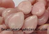 CAS26 15.5 inches 12*18mm flat teardrop pink angel skin gemstone beads