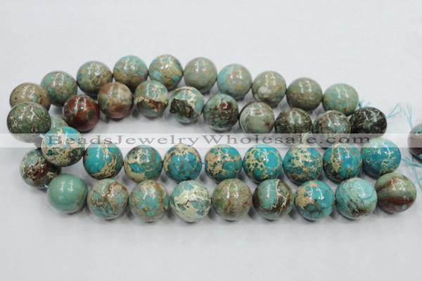 CAT04 15.5 inches 20mm round natural aqua terra jasper beads