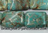 CAT16 15.5 inches 18*25mm rectangle natural aqua terra jasper beads