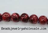 CAT162 15.5 inches 10mm round dyed natural aqua terra jasper beads