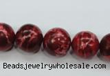 CAT166 15.5 inches 18mm round dyed natural aqua terra jasper beads