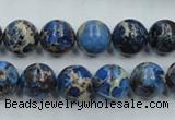 CAT212 15.5 inches 10mm round dyed natural aqua terra jasper beads