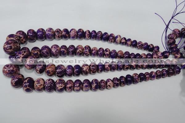 CAT303 15.5 inches 7*10mm – 15*20mm rondelle dyed aqua terra jasper beads