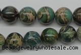 CAT5005 15.5 inches 12mm round natural aqua terra jasper beads