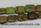 CAT5039 15.5 inches 6*8mm rectangle natural aqua terra jasper beads