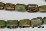 CAT5040 15.5 inches 10*14mm rectangle natural aqua terra jasper beads