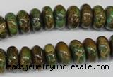 CAT5046 15.5 inches 6*12mm rondelle natural aqua terra jasper beads