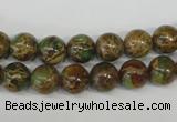 CAT5050 15.5 inches 8mm round natural aqua terra jasper beads