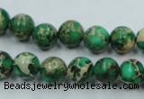 CAT58 15.5 inches 10mm round dyed natural aqua terra jasper beads