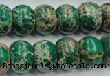 CAT61 15.5 inches 12*16mm rondelle dyed natural aqua terra jasper beads