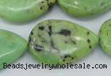 CAU229 15.5 inches 22*30mm flat teardrop Australia chrysoprase beads