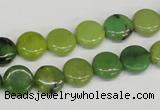 CAU37 15.5 inches 10mm flat round australia chrysoprase beads wholesale