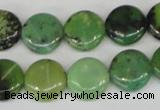 CAU38 15.5 inches 14mm flat round australia chrysoprase beads wholesale