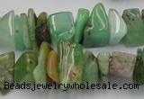 CAU408 15.5 inches 5*10mm - 10*15mm Australia chrysoprase chips beads