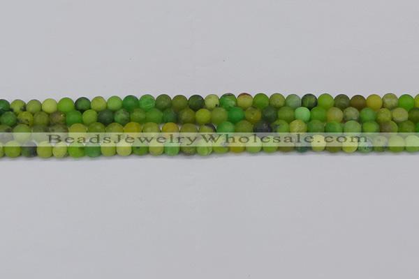 CAU411 15.5 inches 6mm round matte Australia chrysoprase beads